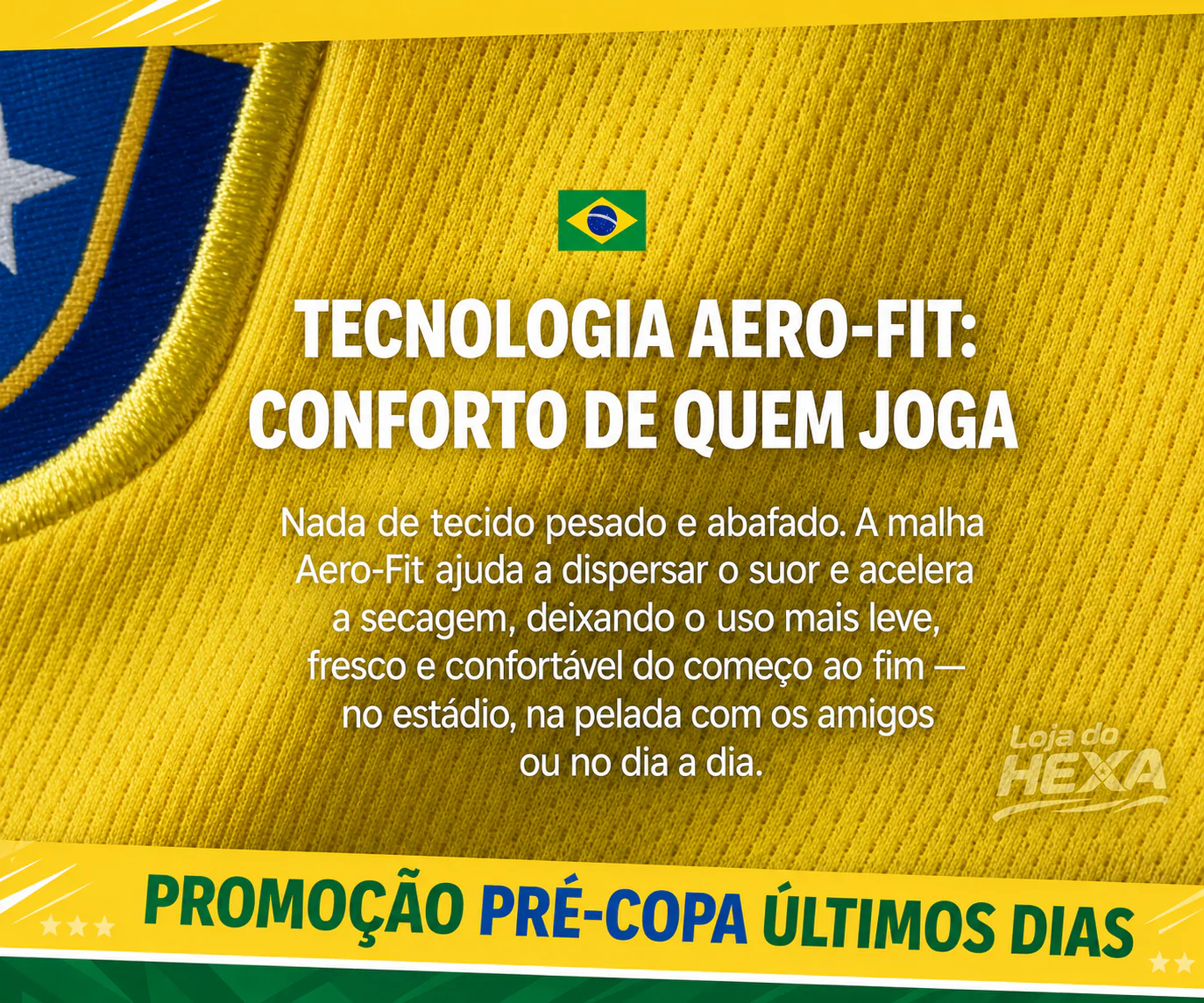 Detalhe do tecido performance
